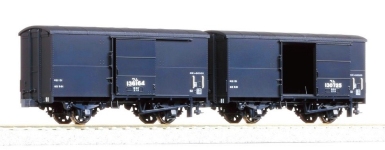 Kato K1-812 - H0 - 2-tlg. Set Gedeckte Güterwagen WAMU 9000, JNR, Ep. III